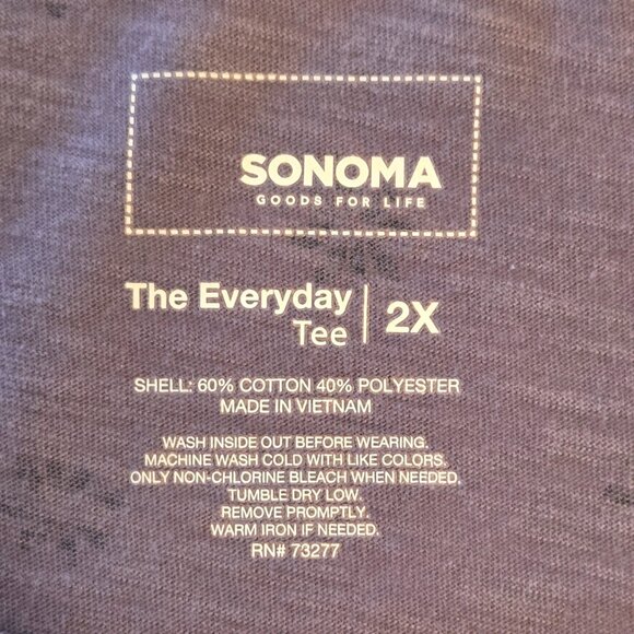 Never Worn - Sonoma Goods for Life Women's Plus Size 2X Tee, Dusty Purple Floral - Picture 7 of 7